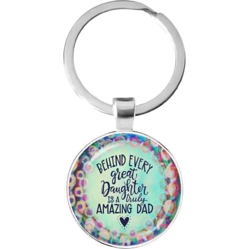 To My Dad Son Daughter Keychain Classy Charm Key Chain Simple Style Keychain Elegant Father Day Present Gift Jewelry