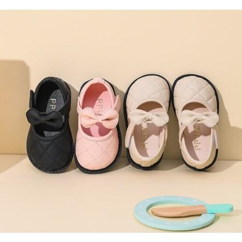 Spring Autumn Toddler Shoes Baby First Walkers Girls Non-slip Sweet Kids Bow-knot Princess Shoes Breathable SOH012