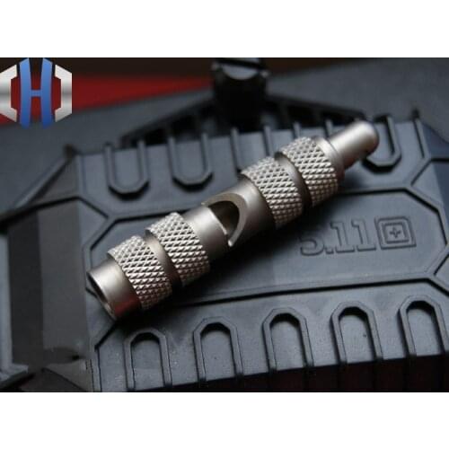 EDC Titanium Alloy TC4 Survival Whistle Burst Full Metal Outdoor Whistle Keychain Pendant Pendant Gift