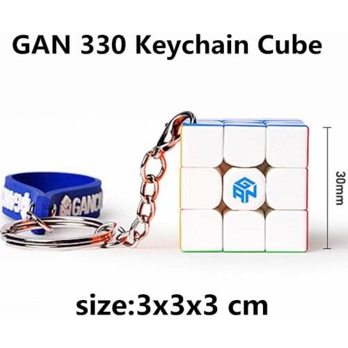 GAN 330 mini 3x3 keychain magic cube fun portable cubes 3x3x3 smooth speed puzzle cubo magico children’s school bag pendant gift