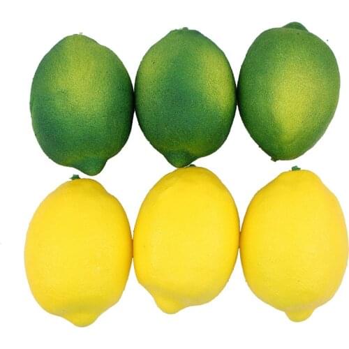 SUEF 1pcs simulation Fake Lemon fruits Artificial Vegetables fruit Model House Kitchen Party Home Decoration decorative fruit @3
