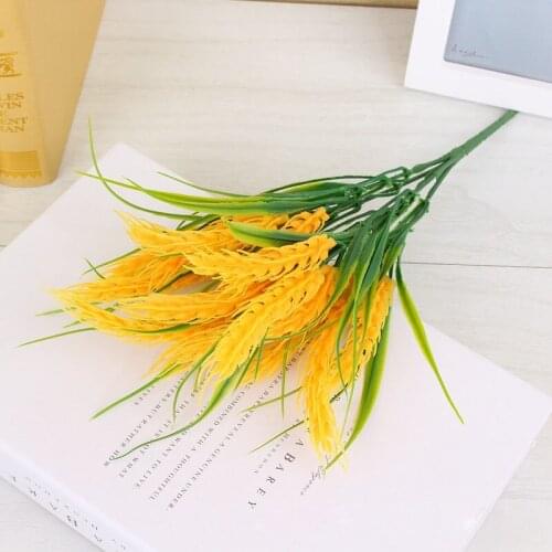Artificial Plants Fake plant Wheat ear Plastic Grass Green Grass decorative flowers Garden Home Decoration simulation grass