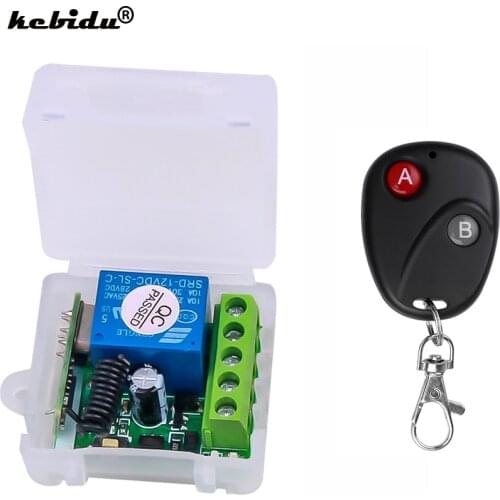 Kebidu 433Mhz Wireless Remote Control Switch RF Transmitter 12V Relay Receiver Module Electric Copy Controller Cloning