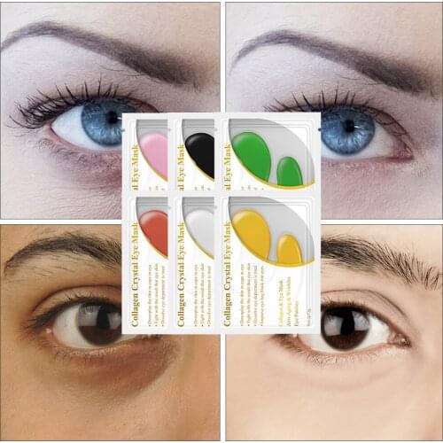 5 Pair=10 PCS 24K Gold Eye Mask Collagen Eye Patches Dark Circle Puffiness Eye Bag Anti-Aging Wrinkle