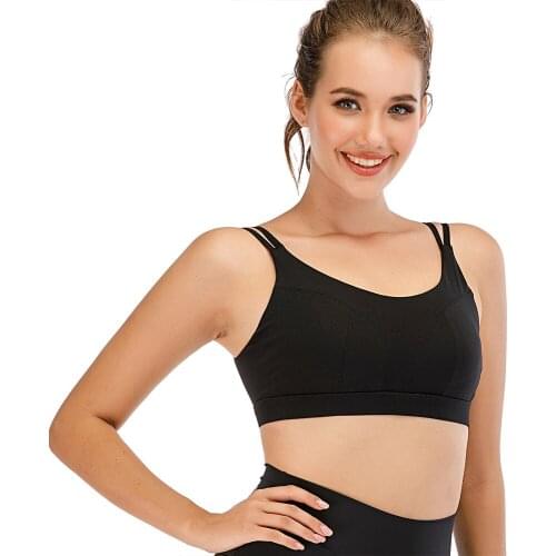 LUKITAS Women Sport Bra Fitness Top Push Up Breathable Yoga Comfortable Nylon Solid Running Femme Gym Active Wear Workout Bra