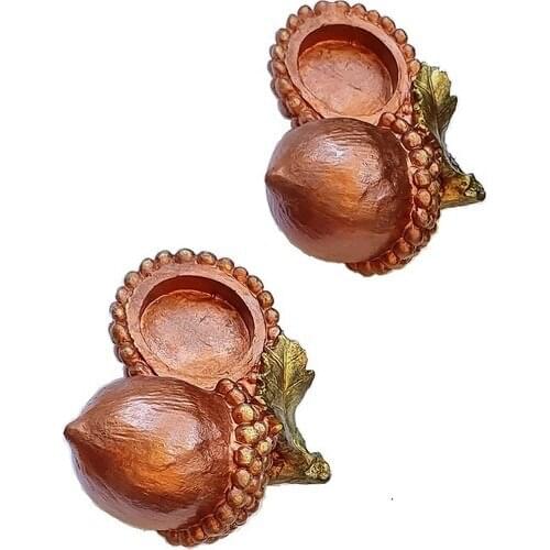 Merland Decorative Candle Holder Set Acorn Model