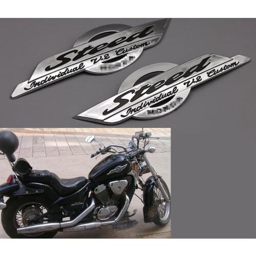Motorcycle Gas Tank Emblem Fuel Badge Decal Stickers For Honda Steed VLX400 VLX600