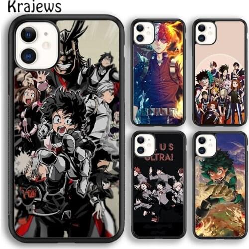 Krajews Anime My Hero Academia Soft Phone Case Cover For iPhone 5 SE 6s 7 8 plus X XR XS 11 12 pro max Samsung Galaxy S8 S9 S10