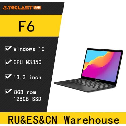 Teclast F6 Laptop Intel Gemini Lake N3350 8GB RAM 128GB SSD Windows10 13.3" Notebook PC Mini-HDMI
