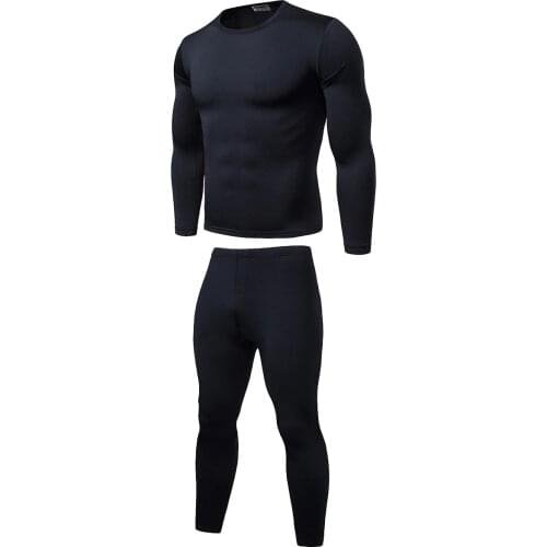 2019 Newest Style Mens Winter Warm Fleece Underwear Thermal Under Clothing Sports Outdoor Clothse Set Plus Size L-XXL