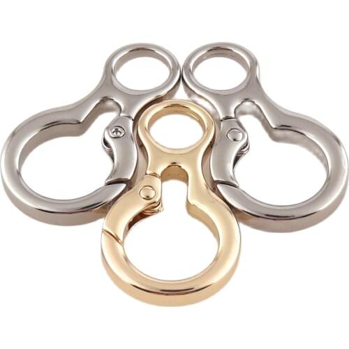 Spring Gate D O Rings Openable Keyring Leather Bag Belt Strap Dog Chain Buckles Snap Clasp Clip Trigger DIY Accessories