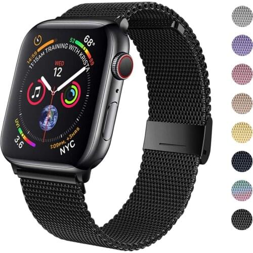 Strap For Apple watch Band 42mm 38mm 40mm 44mm Stainless steel Metal correa Magnetic loop bracelet iWatch 5 4 3 se 6 44 mm