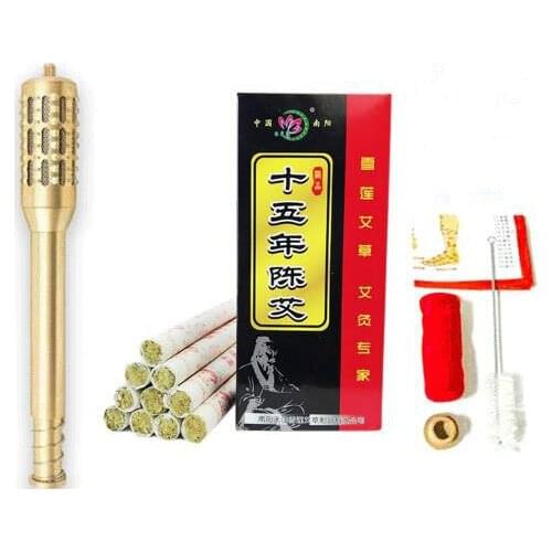 Pure copper extra-large moxibustion stick moxibustion stick warm moxibustion stick body meridian domestic moxibustion box applia