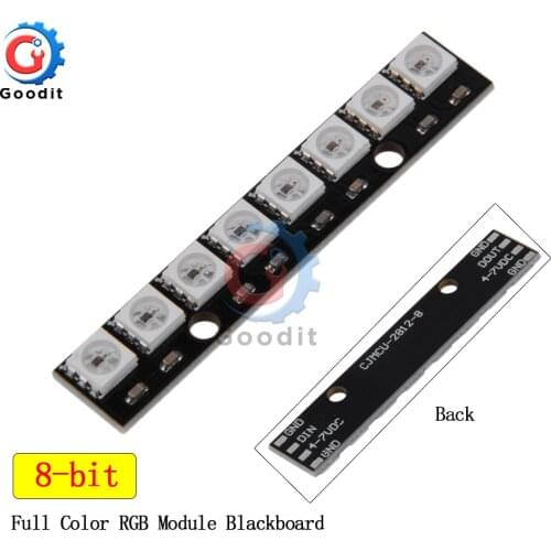 8Bit Channel WS2812 5050 RGB 8 LED Light Built-In Full Color-Driven Development Board Strip Driver Board for Arduino 8 channel