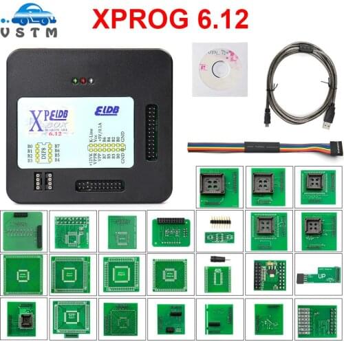 XPROG V6.12 Add New Authorization xprog programmer Metal Box XPROG-M ECU Programmer Tool X Prog M V6.12 Full Adapters