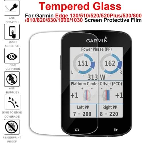 2PCS Tempered Glass for Garmin Edge 130 520 520Plus 530 820 830 Screen Protector Protector glass For 1000 1030 Protective Film