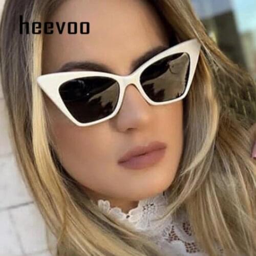 Female Vintage Small Sunglasses Women Fashion Cat Eye Luxury Sun Glasses Classic Shopping Lady Black Oculos De Sol UV400