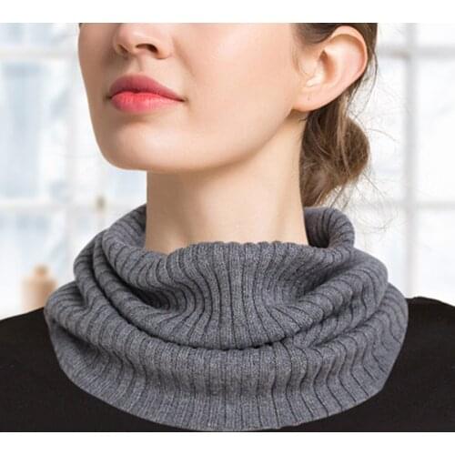 Winter Warm Cashmere Scarves Unisex Elastic Wool Knit Ring Neck Scarf Snood Female Thicken Windproof Cycling Driving Pullove O20