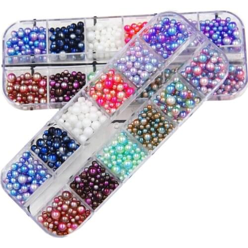 1Box ABS Pearl Mold Filling Tools Multicolored Beads UV Epoxy Resin Mold Filler For Diy Mold Accessories Nail Art Decorate Tools