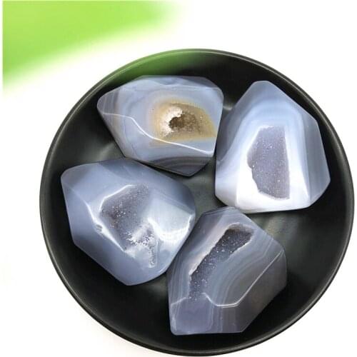 1PC Natural Agate Geode Crystal Wand Point Polished Gemstone Column Home Decoration Collection Gift Natural Stones and Minerals