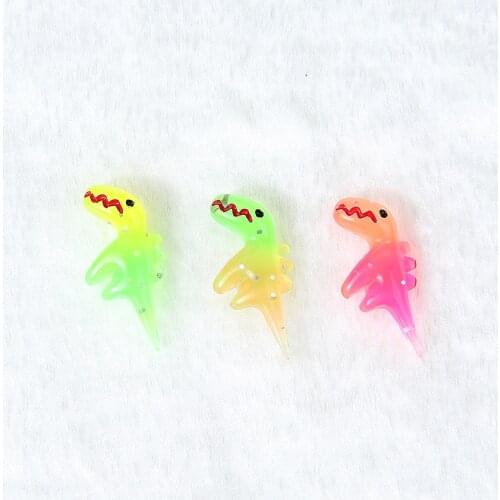 15pcs 24*12mm Resin cabochons Mixed Flatback gitter gradient dinosaur Crafts For DIY Jewelry Materials