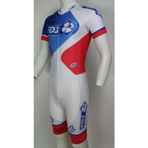 2015 FDJ TEAM BLUE WHITE Skinsuit Bodysuit Summer Cycling Jersey Sets MTB Bike Bicycle Clothing MTB Maillot Ropa Ciclismo
