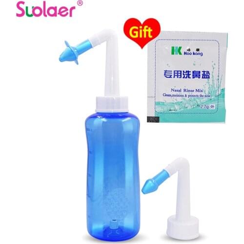 300ML Bottle Nose Cleaner Adult Children Nose Wash System Sinus & Allergies Relief Nasal Pressure Rinse Neti Pot Nose Trimmer