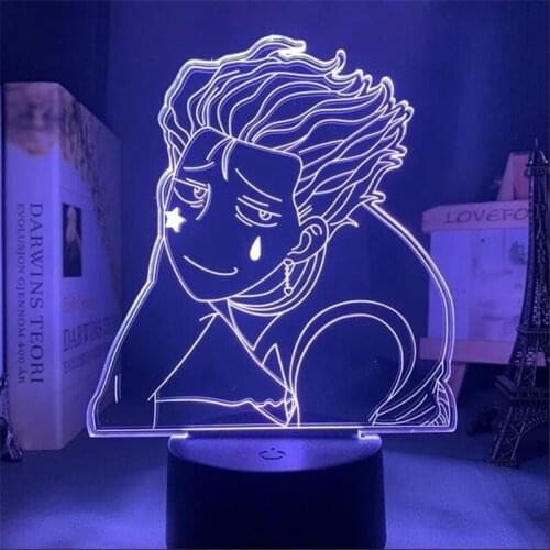 Anime Hunter X Hunter 3d Light Children Led Night Light KAWAII HISOKA Figure LED Table 3d Lamp for Bedroom Kids Boys Gifts
