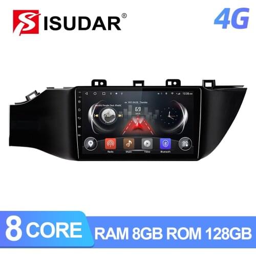 ISUDAR T72 QLED Android 10 Car Radio For KIA K2 RIO 4 2016-2019 Auto GPS Car Multimedia Octa Core RAM 6GB ROM 128GB 4G no 2din
