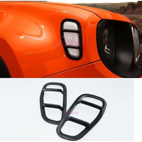 For Jeep Renegade 2016 2017 2018 Side Lamp Cover Light Trims Bumper Chrome Car Styling Accessories