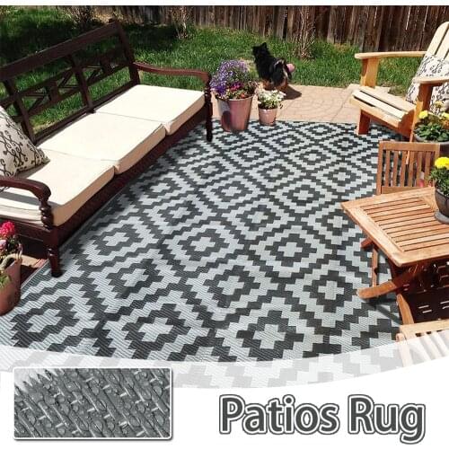 Large Outdoor/indoor Garden Carpet Easy To Clean Portable Comfortable Woven Carpet Courtyard Yoga Mat for Living Room Decoration