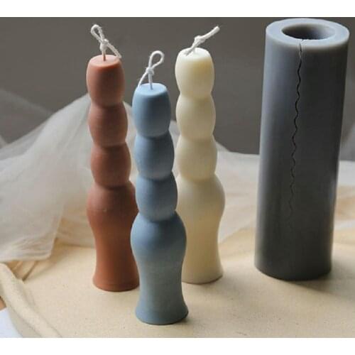 Candle Mould Long Rod Candlestick Shape Small Four Section Candle Silicone Mold Aromatherapy Candle Mold
