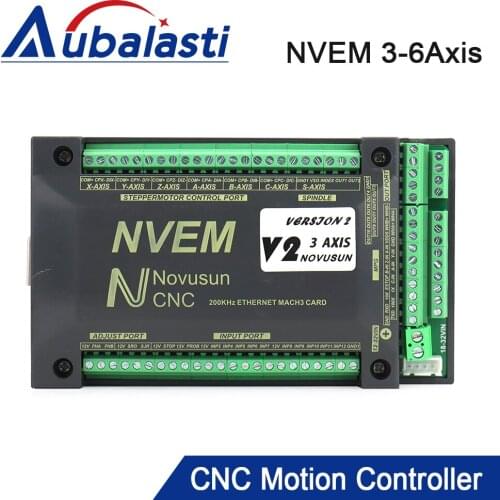 Aubalasti MACH3 NVEM V2.1 CNC Motion Controller 3Axis 4Axis 5Axis 6Axis 200Hz Ethernet Interface for Stepper and Servo Motor