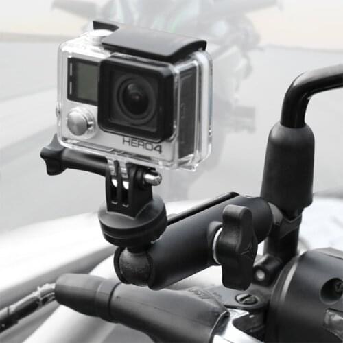 Handlebar&Mirror Camera Holder Mount Bracket Motorcycle Bike 1/4 Metal Stand For GoPro Hero8/7/6/5/4/3+ For BMW R1200GS R1250GS