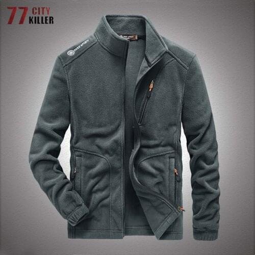 Winter Fleece Jacket Men Military Warm Soft Windproof Tactical Coats Men Solid Color Zipper Army Combat Jackets Casaco Masculino