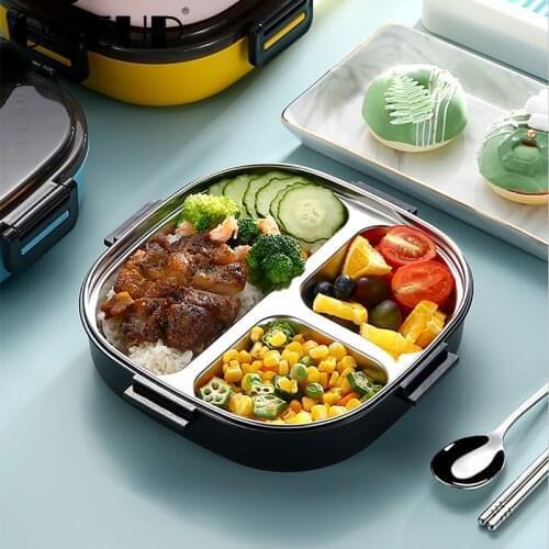 Lunch Box With For Kids Japanese Style Camping Food Container Storage Box Microwave Heating Children Portable Fresh Cutlery