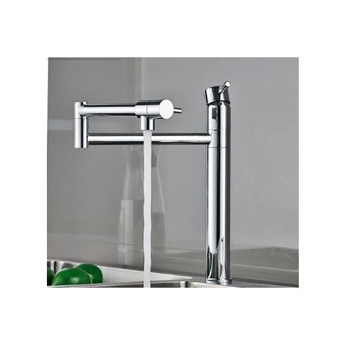 Fashion high quality chrome brass foldable kitchen faucet hot and cold kitchen sink faucet 360 degree rotating water tap