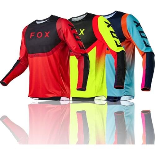 Men Cycling Jersey 2021 Long Sleeve Downhill Jersey FOXMTB Mountain Bike Shirt Maillot MTB Bicycle Shirt Uniform Cycling Clothes