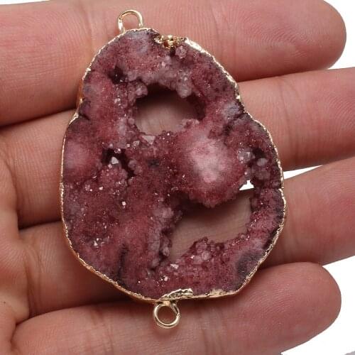 Natural Stone Connector Irregular Exquisite Agates For Jewelry Making DIY Necklace Bracelet Accessory