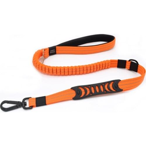 Pet Leash Dog Leash Buffer With Reflective Strip Multifunctional Stretch Traction Rope For Running Walking Dogs