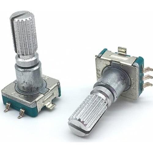 5pcs /lot Rotary Encoder Switch EC11 With Push Switch 30 Position 5pin SMD Type Handle Length 21mm Plum Shaft