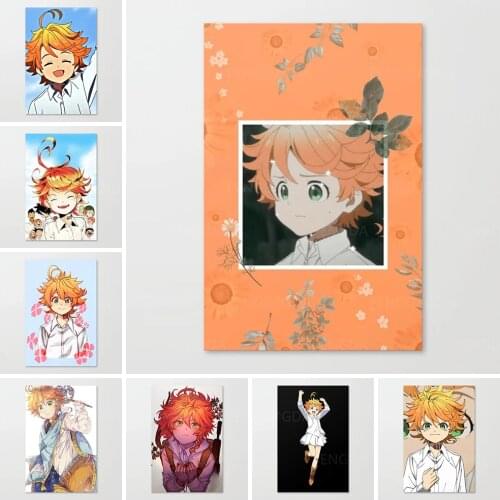 Prints Home Decoration Emma the PromisedCanvas Painting Anime Wall Art Modular Neverlan Pictures For Living Room Poster Framed