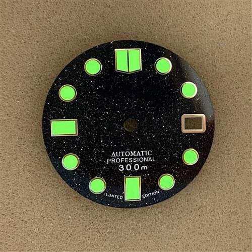 Durable 28.5MM Super Luminous Starry Sky Watch Dial for MOD 007 NH35/4R36 Watch Movement Modification Part