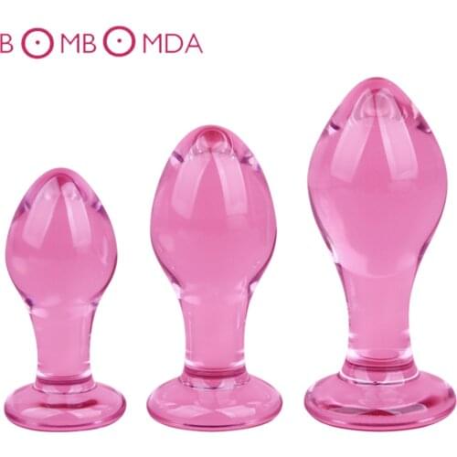 Glass Anal Plug Butt Plug Erotic Butt Stimulation Glass Sex Toys for Women Men Masturbation Prostate Massager Adult Sex Products