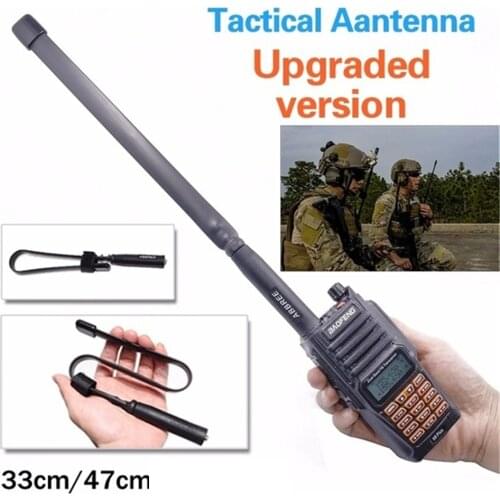 2020 CS Tactical Antenna SMA-Female Dual Band VHF UHF 144/430Mhz Foldable For Walkie Talkie Baofeng UV-5R UV-82 UV5R