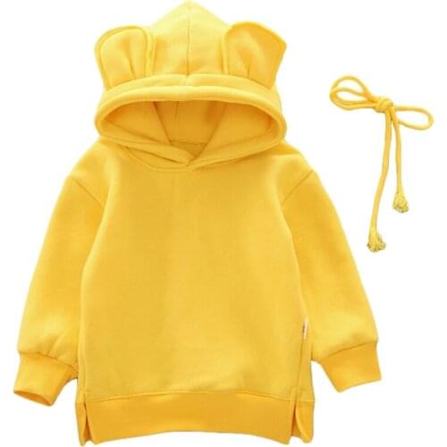 Toddler Girls Boys Hooded Sweatshirts Spring Autumn Cute Kids Hoodies Outerwears Baby Girls Clothes Childrens Long Sleeve Tops