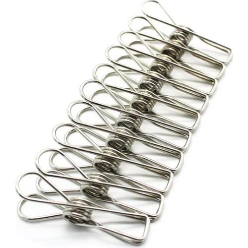50-Pack Clothes Pins,Durable Multi-purpose Utility Stainless Steel Clothes Clips Hooks Pins for Home Office