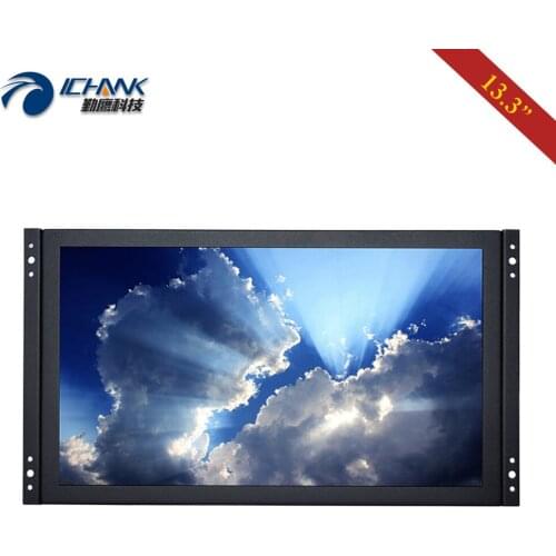 ZK133TN-56/13.3" inch 1920x1080p IPS VGA HDMI USB Embedded Open Frame Built-in Speaker Remote Control PC Monitor Screen Display