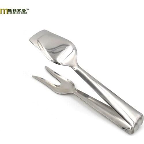 1PC Stainless Steel Food Tongs BBQ Kitchen Cooking Food Serving Utensil tong Anti Heat Bread Clip Pastry Clamp Barbecue LB 087