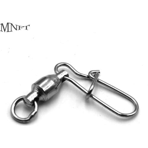 MNFT 10Pcs Snap Swivel Fishing Equipment with Bearing Swivels Snaps Connector Quick Connect Fishing Lures Available In 9 Sizes